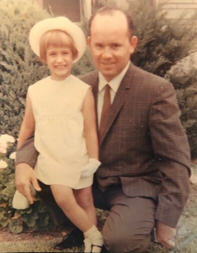 YOUNG MARIANNE WITH DAD WALTER 1967